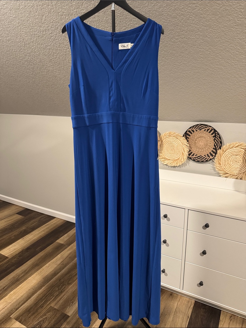 Eliza J Bold Blue Evening Maxi Dress